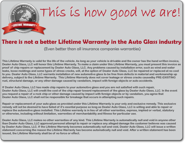 Windshield Replacement Warranty for Tucson